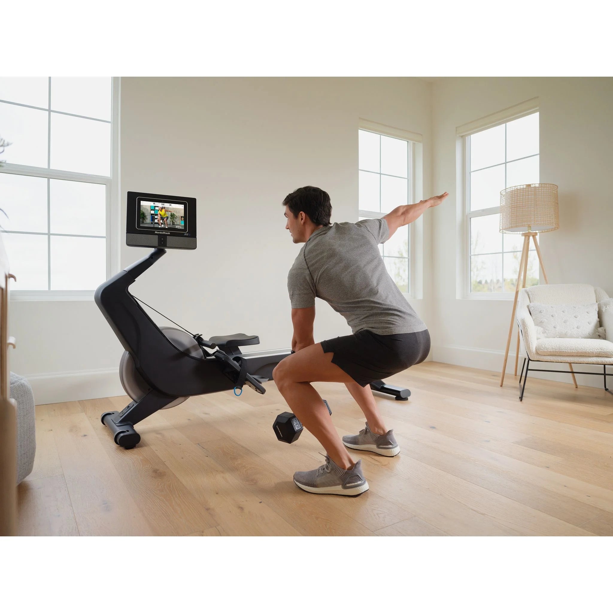 RW700; Ifit-Enabled Rower with 10” Pivoting Touchscreen