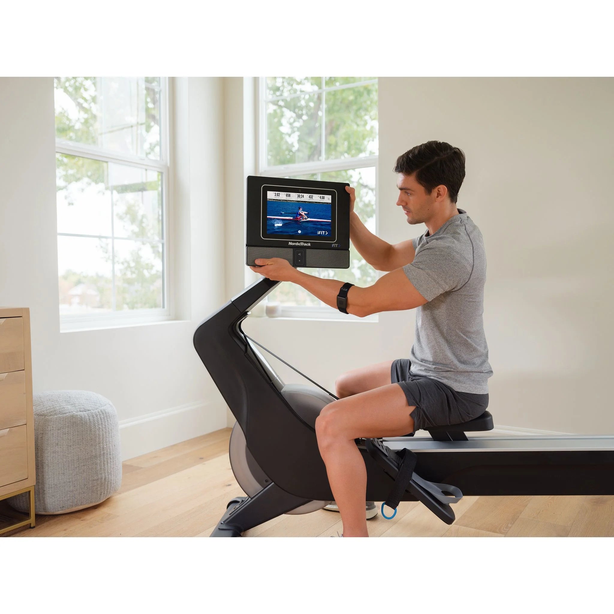 RW700; Ifit-Enabled Rower with 10” Pivoting Touchscreen