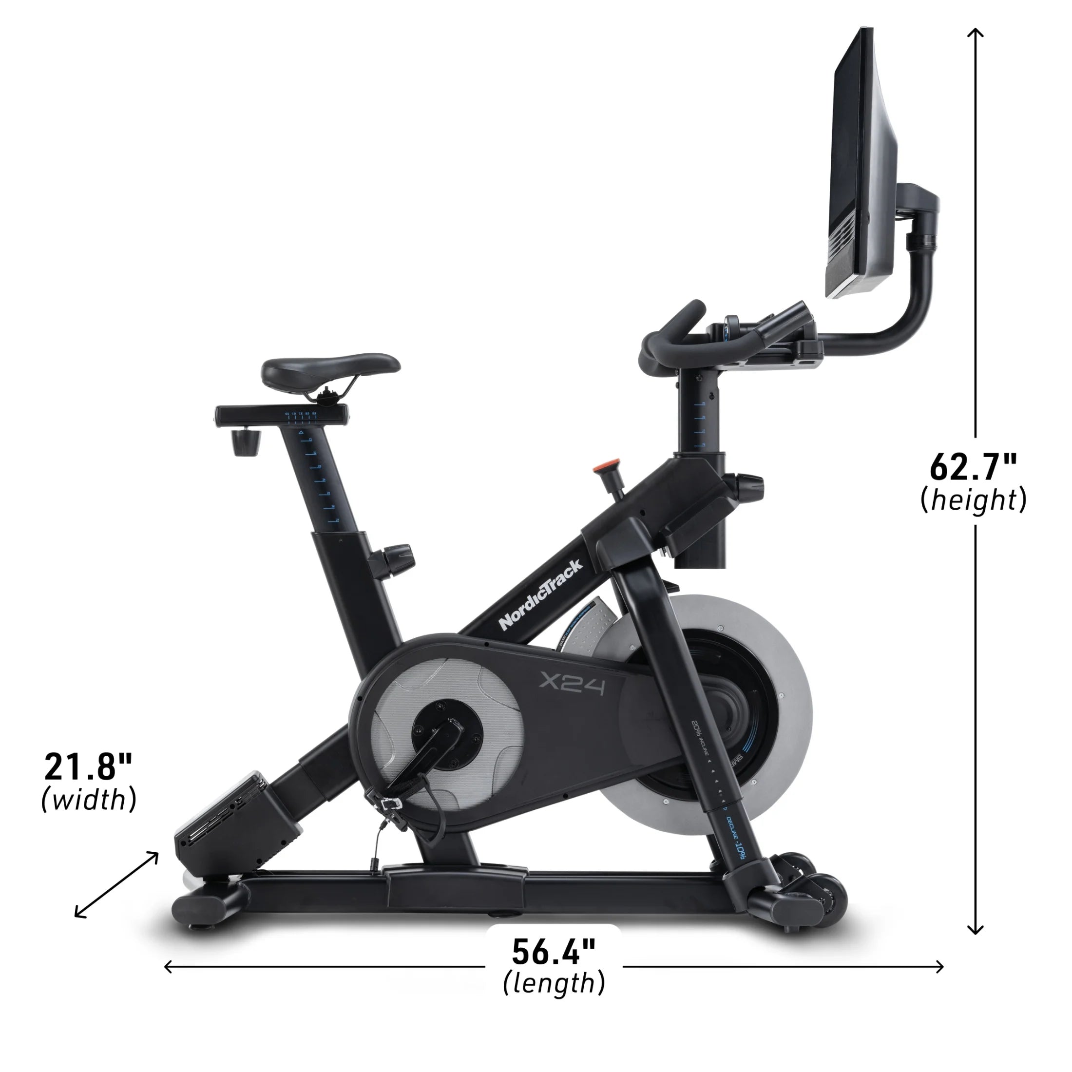 X24 Bike: Pivoting HD Touchscreen, Auto Resistance & Incline, Silent Magnetic Resistance™, Autobreeze™ Fan, 2-Sided Pedals & Ifit Membership for Interactive Workouts