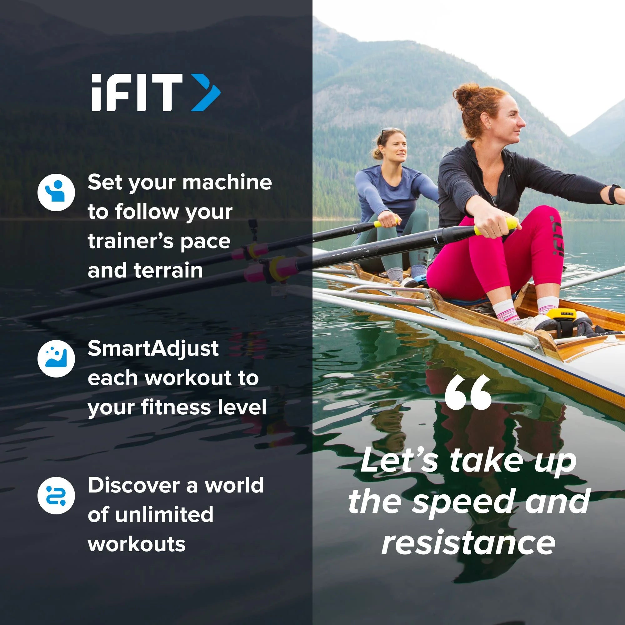 RW700; Ifit-Enabled Rower with 10” Pivoting Touchscreen