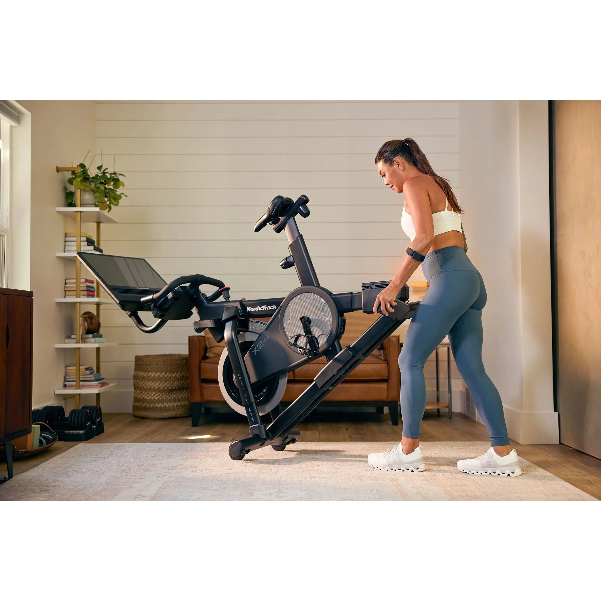 X24 Bike: Pivoting HD Touchscreen, Auto Resistance & Incline, Silent Magnetic Resistance™, Autobreeze™ Fan, 2-Sided Pedals & Ifit Membership for Interactive Workouts