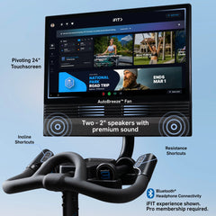 X24 Bike: Pivoting HD Touchscreen, Auto Resistance & Incline, Silent Magnetic Resistance™, Autobreeze™ Fan, 2-Sided Pedals & Ifit Membership for Interactive Workouts