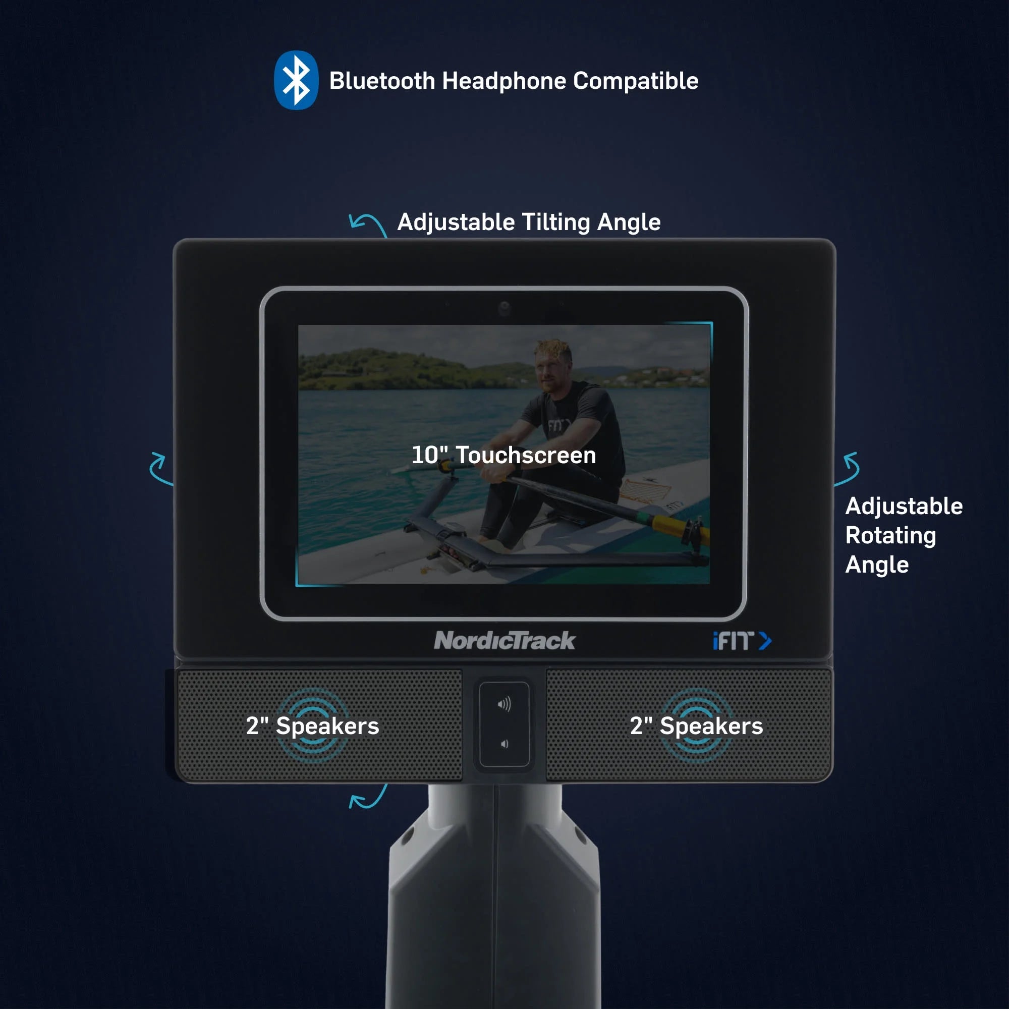 RW700; Ifit-Enabled Rower with 10” Pivoting Touchscreen